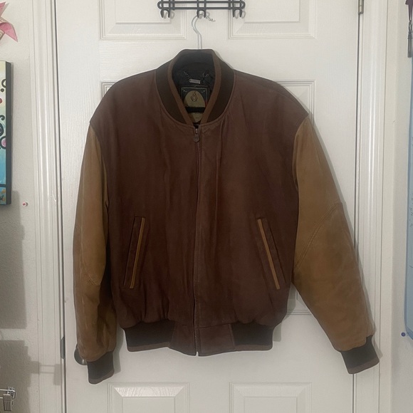 Vintage Members Only Leather Bomber Jacket sz:40 (Large) - Picture 1 of 12